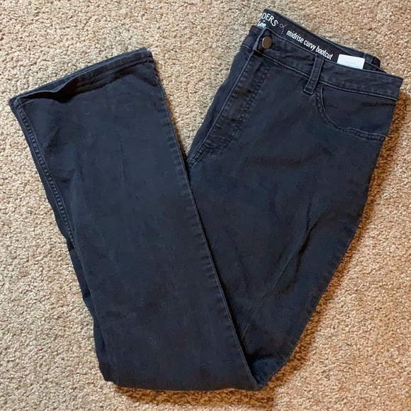 Riders by Lee Midrise Curvy Bootcut very good condition Sz 18M dark gray - Picture 1 of 7